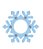 APM3-152 - Aplique Litoarte Em Papel E MDF - Flocos De Neve Azul - Imagem 2