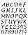 Stencil 20X25 Simples – Alfabeto Lucinda Maiúsculo OPA 2508 - Imagem 1