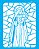Stencil 20×25 Simples – Vitral Nossa Senhora II – OPA 2741 - Imagem 2