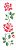 Stencil 10×30 Simples – Flores Rosas II – OPA 1036 - Imagem 1