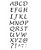 Stencil 17X42 Simples – Alfabeto Maiúsculo – OPA 2503 - Imagem 1