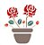Stencil 14X14 Duplo – Vaso Com Rosas – OPA 1003 - Imagem 1