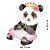 APM8-1267 - Aplique Em Papel E MDF - Panda Coroa Flores - Imagem 1