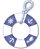 APM8-217 - Aplique Em Papel E MDF - Bóia Azul E Branca Com Desenhos - Imagem 1