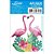 APM8-873 - Aplique Em Papel E MDF - Casal De Flamingo e Flores - Imagem 1