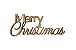 Aplique Em MDF Palavra Merry Christmas Crú Natal 8,5 cm - Imagem 1