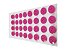 Cartela Com 32 Botões Adesivos Rosa 12 mm - Imagem 1