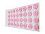 Cartela Com 32 Botões Adesivos Rosa Claro 12 mm - Imagem 1
