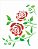 Stencil 32×42 Simples – Flores Roseira – OPA 1422 - Imagem 1