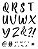 Stencil 32X42 Alfabeto Bungalow Maiúsculo II - OPA 3067 - 50% - Imagem 1