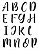 Stencil 32x42 Alfabeto Reto Minúsculo II - OPA 3066 - Imagem 1