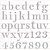 Stencil 30,5X30,5 – Alfabeto Reto Minúsculo - OPA 2517 - Imagem 1