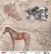 Papel Para Scrapbook Opadecor 30,5x30,5 - Animal Cavalos 1 2793 - Imagem 1