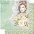 Papel Para Scrapbook Dupla Face 30,5 cm X 30,5 cm - SD-871 - Dama E Rosas Fundo Verde - Imagem 1