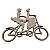 Aplique Laser MDF - Bicicleta Com Casal 10x10 2UN - 031293 - Imagem 1