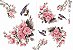 Papel Decoupage 30x45 cm OPAPEL 2484 - Flor Rosas e Pássaro - Imagem 1