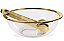 Saladeira Milan Gold 24k e Vidro com Pegador - Imagem 1