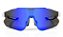 Óculos de Sol Hupi Bornio Cristal/Preto - Lente Azul Espelhado - Imagem 2