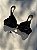 Biquíni Meia Taça Preto Correntes Calcinha Borboleta - Imagem 3