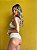 Biquíni Meia Taça Off White Calcinha Hot Pants - Imagem 2