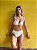Biquíni Meia Taça Off White Calcinha Hot Pants - Imagem 1