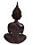 Buda em resina estilo madeira Namaskara Mudra 28cm - Imagem 2