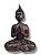 Buda em resina estilo madeira Namaskara Mudra 28cm - Imagem 1