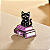Pin Gato Preto e Livros - Imagem 1