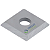 Pastilha 12x12mm espessura 2,2mm furo reto de 3,9mm - Imagem 1