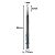 Fresa 1 corte helicoidal com haste de 3,175mm ponta fina metal duro - Imagem 5