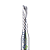 Fresa 1 corte helicoidal Down Cut haste 3,175mm corte 1-2mm metal duro - Imagem 2
