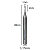 Fresa 1 corte helicoidal liso corte 1-2mm metal duro - Imagem 5