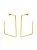 Brinco Argola Quadrada Tarracha 4cm - Banho de Ouro 18k - Imagem 1