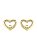 Brinco Coração Vazado Cravejado 1,3cm - Banho de Ouro 18k - Imagem 1