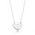 Colar Coração Geométrico  45cm - Prata 925 - Imagem 1