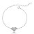 Pulseira Coração Cravejado Fechadura 16,5cm + 5cm de extensor - Prata 925 - Imagem 1