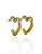 Brinco Argola Coração Grossa 3cm - Banho de Ouro 18k - Imagem 1