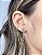 Brinco Ear Line Corrente e Ponto de Luz - Banho de Ouro 18k - Imagem 1