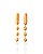 Brinco Tubo c/ Bolinhas 5cm - Banho de Ouro 18k - Imagem 1