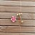 Brinco Infantil Florzinha Resina Rosa - Banho de Ouro 18k - Imagem 1