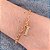 Pulseira Ossinho Cravejado - Banho de Ouro 18k - Imagem 1