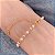 Pulseira Bolinhas e Perolas - Banho de Ouro 18k - Imagem 2