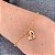 Pulseira Coração Cravejado Colorido c/ Elo mini Coração - Banho de Ouro 18k - Imagem 1