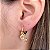Brinco Argolinha c/ Pingente Triplo Cristais - Banho de Ouro 18k - Imagem 2