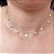 Colar Chocker 8 Corações Duplo 40cm - Prata 925 - Imagem 2