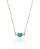 Colar Chocker Coração Resina Verde Agua 40cm - Prata 925 - Imagem 1