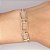Pulseira 3 Retangulos Elo Portugues 22cm - Prata 925 - Imagem 1
