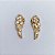 Brinco Asa Cravejada 1,5cm - Banho de Ouro 18k - Imagem 1