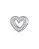 Berloque Coração Vazado Cravejado Separador - Prata 925 - Imagem 1