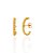 Brinco Ear Hook Linhas 1 Lisa e 1 com Bolinhas - Banho de Ouro 18k - Imagem 1
